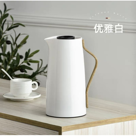 Light Luxury Glass Liner Wooden Handle Thermal Kettle Household Convenient
