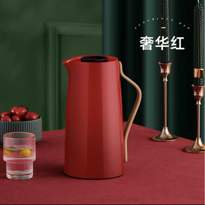 Light Luxury Glass Liner Wooden Handle Thermal Kettle Household Convenient
