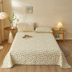 Class A Old Coarse Cloth Cotton ThreePiece Set Cotton Bed Sheet Single Double Bed Single Household Single Product Pillowcase