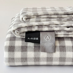 Winter Thick Warm Milk Velvet Single Sheet  Solid Color Sheet Plaid Coral Velvet Cushion Pillowcase Wholesale