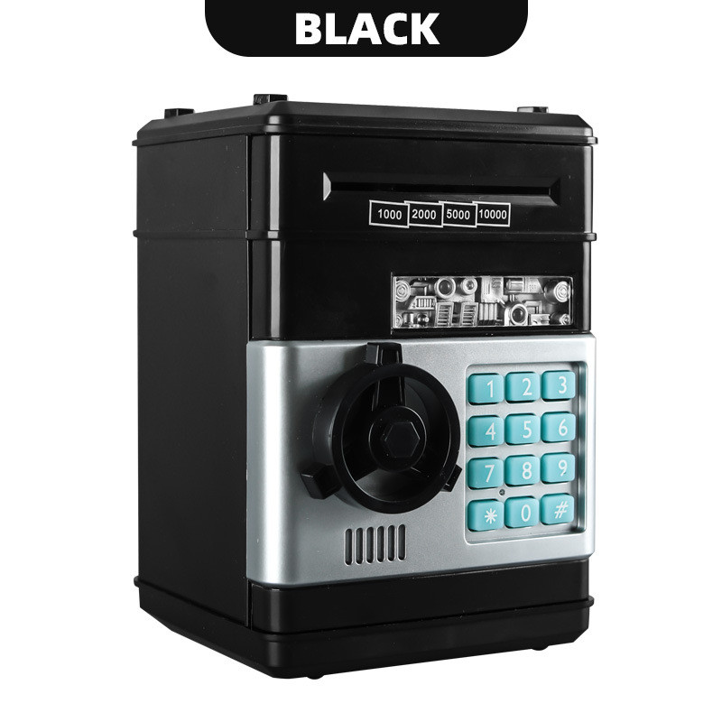 Childrens Miniature Safe Deposit Box Hotel Antitheft Password Coin Saving Canister Fingerprint Recognition Security Storage