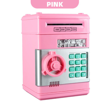 Childrens Miniature Safe Deposit Box Hotel Antitheft Password Coin Saving Canister Fingerprint Recognition Security Storage