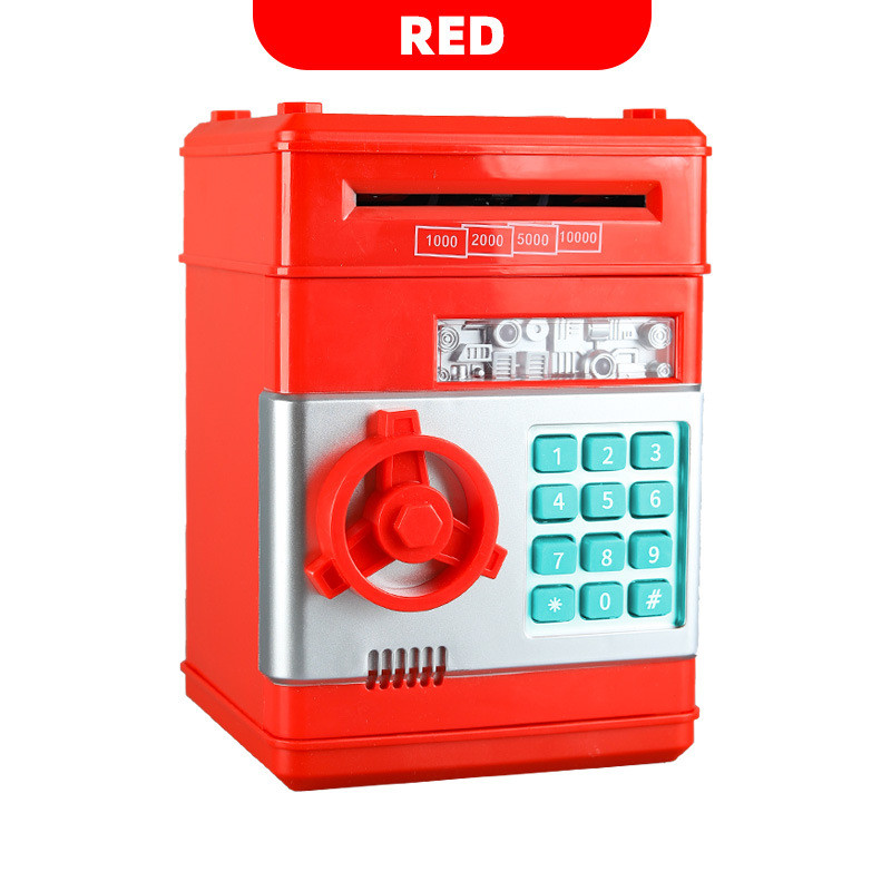 Childrens Miniature Safe Deposit Box Hotel Antitheft Password Coin Saving Canister Fingerprint Recognition Security Storage