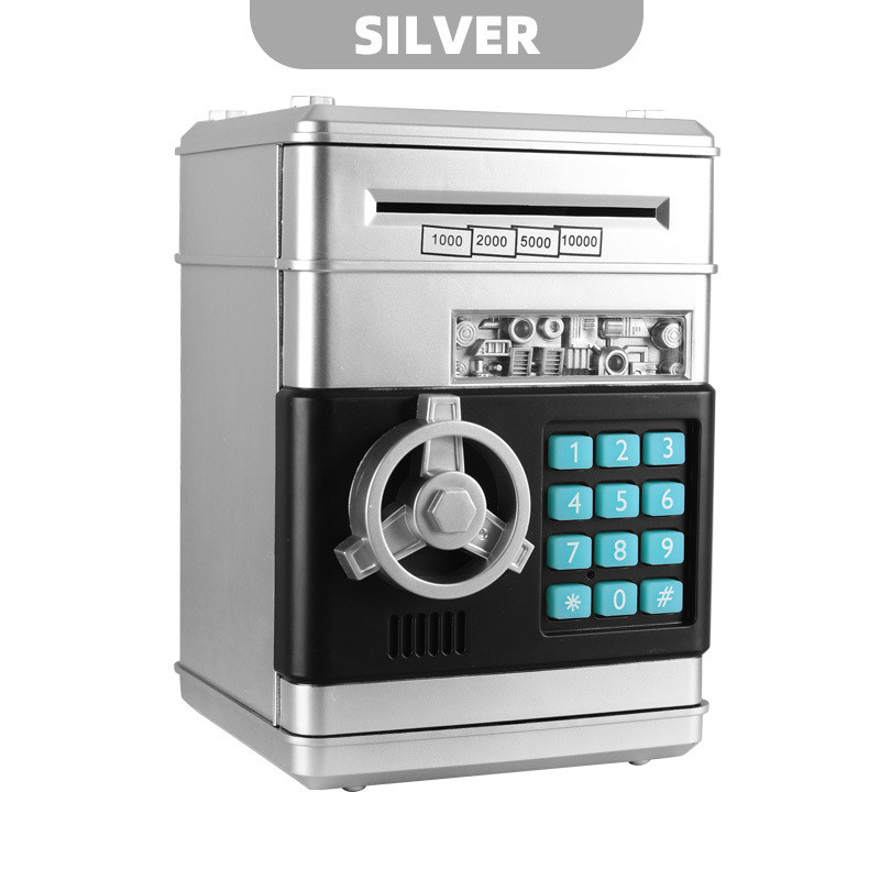 Childrens Miniature Safe Deposit Box Hotel Antitheft Password Coin Saving Canister Fingerprint Recognition Security Storage