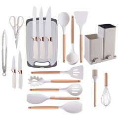 Silicone Spatula Soup Spoon 19 Piece Set Nonstick Silicone Spatula