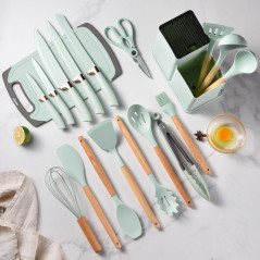 Silicone Spatula Soup Spoon 19 Piece Set Nonstick Silicone Spatula
