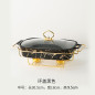 Crossborder Nordic Rectangular Binaural Ceramic Casserole Household Tableware Heating Hotel