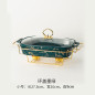 Crossborder Nordic Rectangular Binaural Ceramic Casserole Household Tableware Heating Hotel
