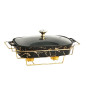 Crossborder Nordic Rectangular Binaural Ceramic Casserole Household Tableware Heating Hotel