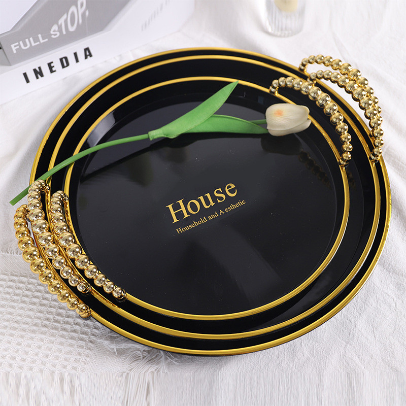 Fruit Plate Plastic Tray Pet Coffee Restaurant Household Crystal Plate Tea Cup High Sense In Stock Factory Outlet