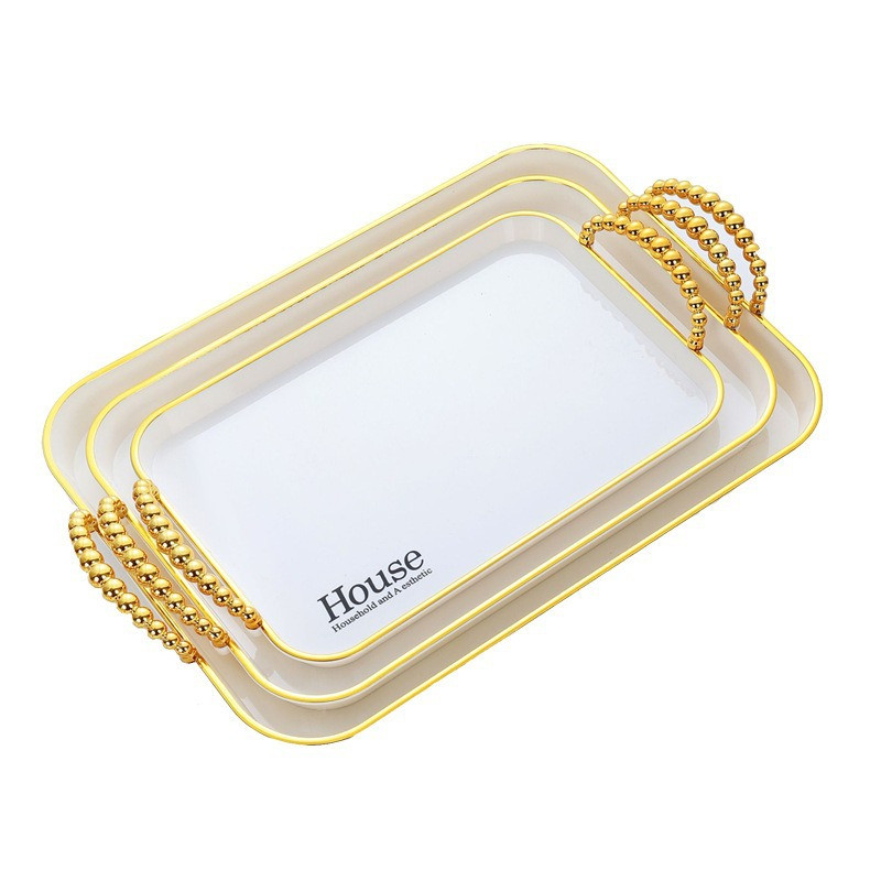 Fruit Plate Plastic Tray Pet Coffee Restaurant Household Crystal Plate Tea Cup High Sense In Stock Factory Outlet