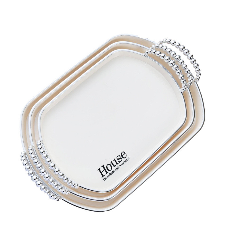 Fruit Plate Plastic Tray Pet Coffee Restaurant Household Crystal Plate Tea Cup High Sense In Stock Factory Outlet