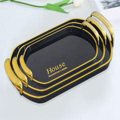 Fruit Plate Plastic Tray Pet Coffee Restaurant Household Crystal Plate Tea Cup High Sense In Stock Factory Outlet