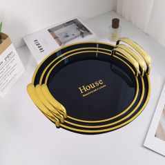 Fruit Plate Plastic Tray Pet Coffee Restaurant Household Crystal Plate Tea Cup High Sense In Stock Factory Outlet
