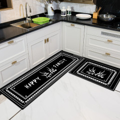 Cartoon Floor Mat Kitchen Carpet Simple Bathroom Doorway Household Long Foot Mat Entrance Mat Crystal Velvet Floor Mat