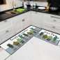 Cartoon Floor Mat Kitchen Carpet Simple Bathroom Doorway Household Long Foot Mat Entrance Mat Crystal Velvet Floor Mat