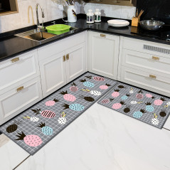 Cartoon Floor Mat Kitchen Carpet Simple Bathroom Doorway Household Long Foot Mat Entrance Mat Crystal Velvet Floor Mat